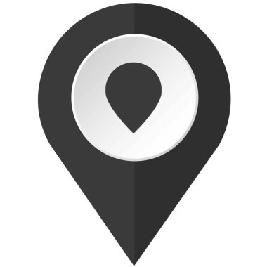 Resimli Simge Arka Planda İzole - Harita İşaretçisi