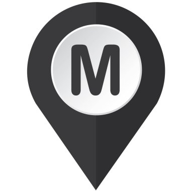 Resimli Simge Arka Planda İzole - M