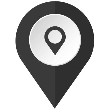 Resimli Simge Arka Planda İzole - Uzun Harita İşaretçisi Ope