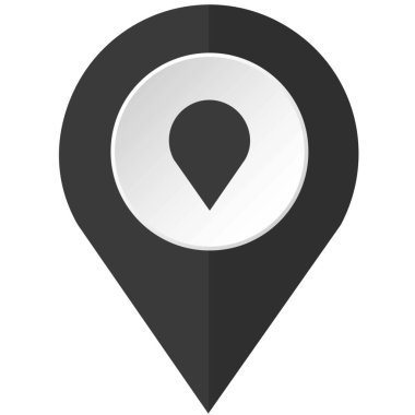 Resimli Simge Arka Planda İzole - Uzun Harita İşaretçisi