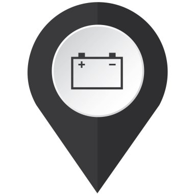 Resimli Simge Arka Planda İzole - Büyük Pil