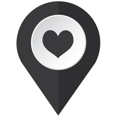 Resimli Simge Arka Planda İzole - Kalpler Kart Kıyafeti