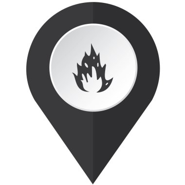 Resimli Simge Arka Planda İzole - Alevler