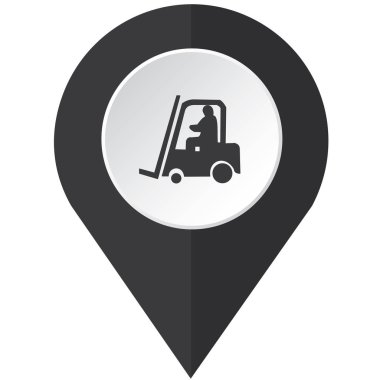 Resimli Simge Arka Planda İzole - Çatal Lift Truck