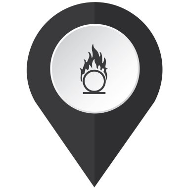 Resimli Simge Arka Planda İzole - Extreme Heat ve Fir