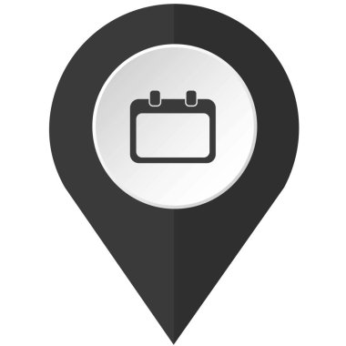 Resimli Simge Arka Planda İzole - Boş Yuvarlak Calend