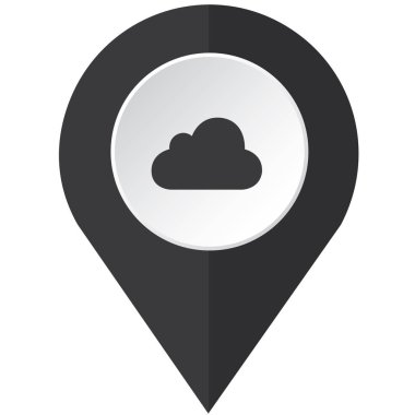 Resimli Simge Arka Planda İzole - Bulut