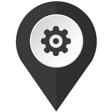 Resimli Simge Arka Planda İzole - Dişli