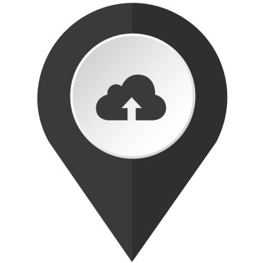 Resimli Simge Arka Planda İzole - Bulut Yükleme