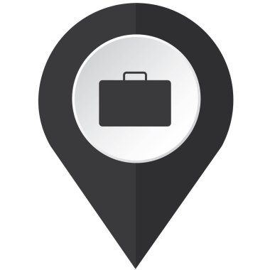 Resimli Simge Arka Planda İzole - Evrak Çantası