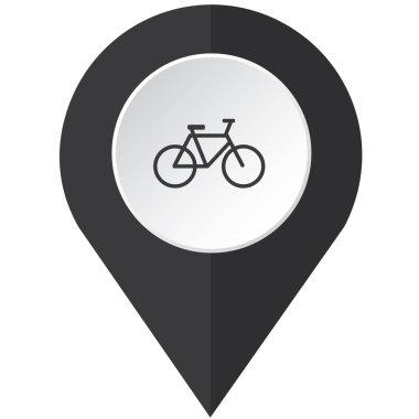 Resimli Simge Arka Planda İzole - Bisiklet