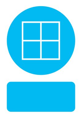 Resimli Simge Arka Planda İzole - Web Wireframe Kare