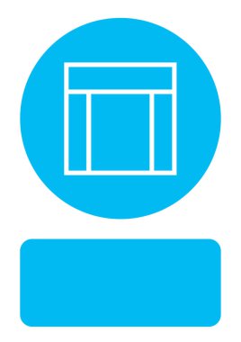 Resimli Simge Arka Planda İzole - Web Wireframe 4 Way 