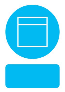 Resimli Simge Arka Planda İzole - Web Wireframe Split 