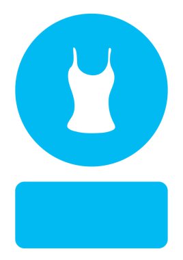 Resimli Simge Arka Planda İzole - Yelek Üst