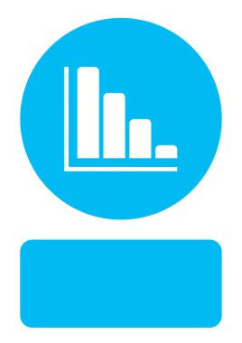 Resimli Simge Arka Planda İzole - Dikey Grafik