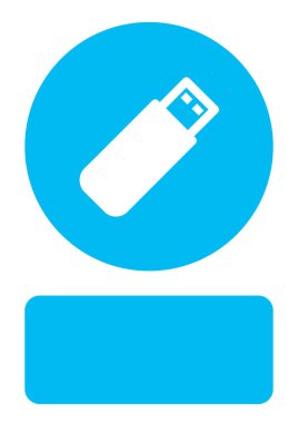 Resimli Simge Arka Planda İzole - Usb Stick