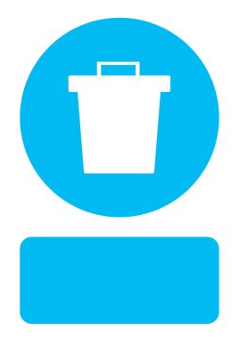 Resimli Simge Arka Planda İzole - Çöp Kutusu