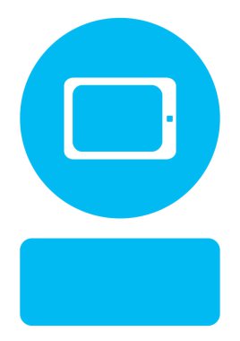 Resimli Simge Arka Planda İzole - Tablet Bilgisayar