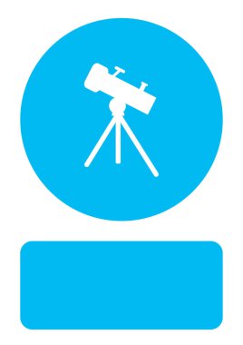 Resimli Simge Arka Planda İzole - Teleskop