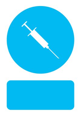 Resimli Simge Arka Planda İzole - Şırınga