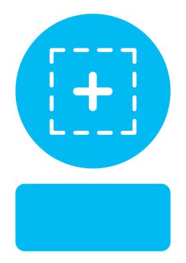 Resimli Simge Arka Planda İzole - Kareli Plus