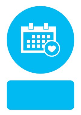 Resimli Simge Arka Planda İzole - Kare Takvim Favo