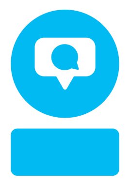 Resimli Simge Arka Planda İzole - Sosyal Medya Mesajı