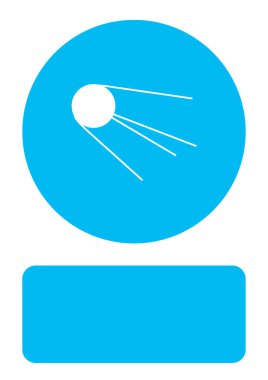 Resimli Simge Arka Planda İzole - Sputnik