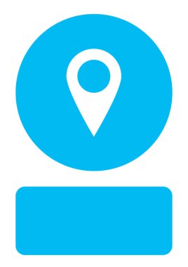 Resimli Simge Arka Planda İzole - Yuvarlak Harita İşaretçisi