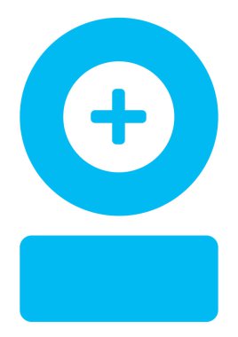 Resimli Simge Arka Planda İzole - Round Plus Seçili