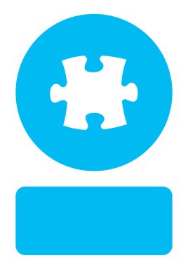 Resimli Simge Arka Planda İzole - Puzzle Piece