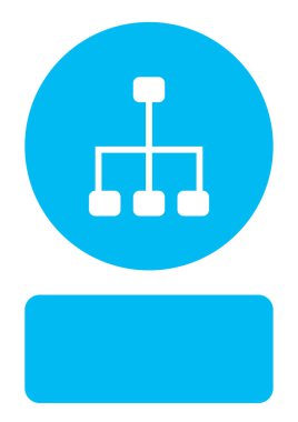 Resimli Simge Arka Planda İzole - Ağ