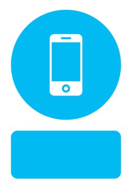 Resimli Simge Arka Planda İzole - Cep Telefonu