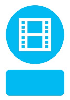 Resimli Simge Arka Planda İzole - Film Makara