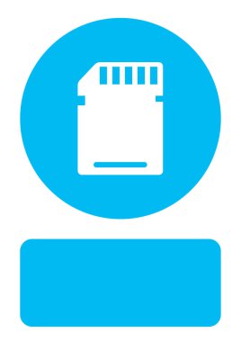 Resimli Simge Arka Planda İzole - Bellek Kartı