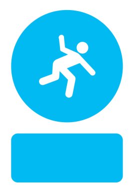 Resimli Simge Arka Planda İzole - Man Falling Over