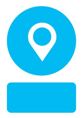 Resimli Simge Arka Planda İzole - Uzun Harita İşaretçisi Ope