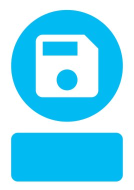 Resimli Simge Arka Planda İzole - Büyük Disket