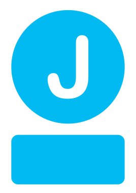 Resimli Simge Arka Planda İzole - J