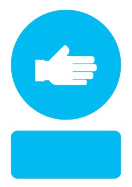 Resimli Simge Arka Planda İzole - El Sıkışma Tarafı