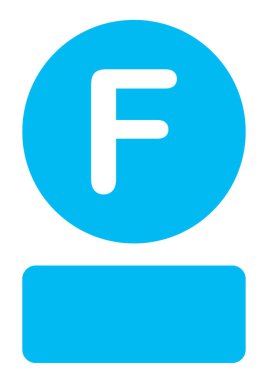 Resimli Simge Arka Planda İzole - F