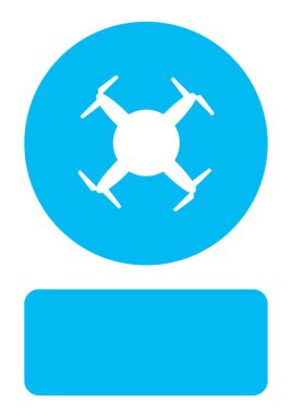 Resimli Simge Arka Planda İzole - Dairesel Drone