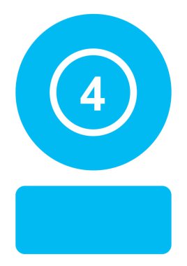 Resimli Simge Arka Planda Yalıtılmış - Daire 4 Anahat