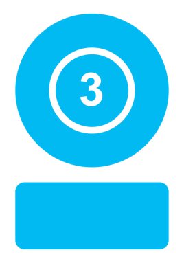 Resimli Simge Arka Planda Yalıtılmış - Daire 3 Anahat