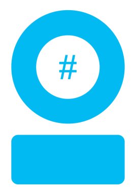 Resimli Simge Arka Planda İzole - Daire Hash Dolu