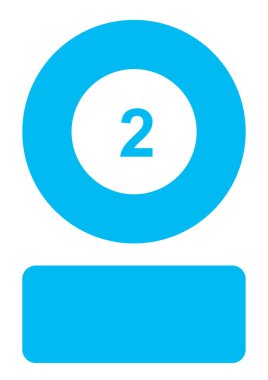 Resimli Simge Arka Planda İzole - Daire 2 Dolu