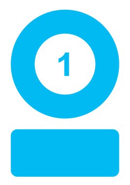 Resimli Simge Arka Planda İzole - Daire 1 Dolgulu