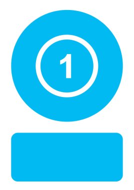 Resimli Simge Arka Planda Yalıtılmış - Daire 1 Anahat