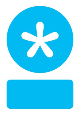 Resimli Simge Arka Planda İzole - Blobbed Star